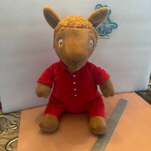 Kohl's Red and Brown Stuffed Llama